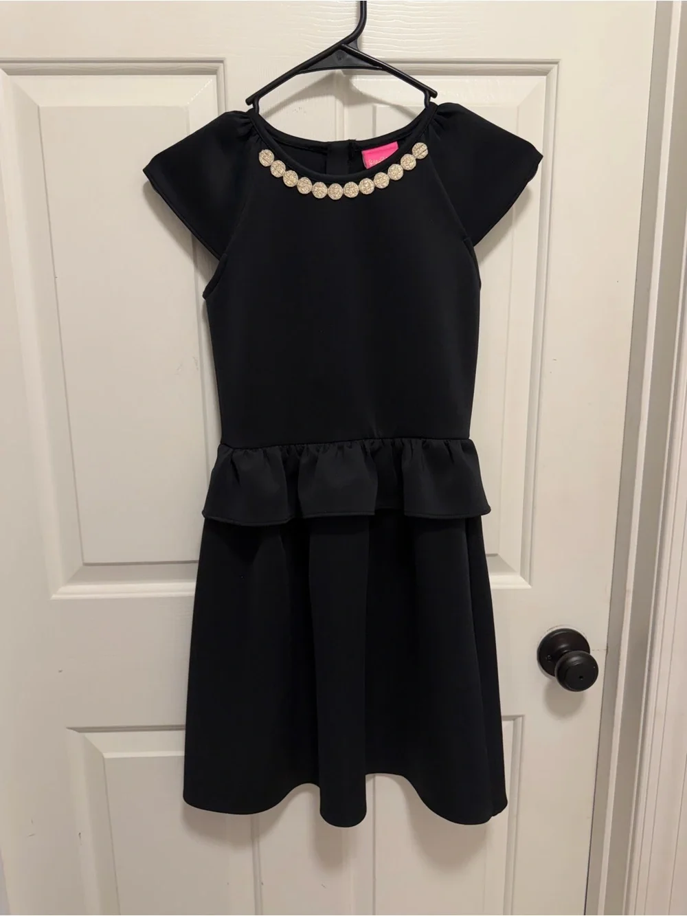 Lilly Pulitzer Casey Fit & Flare Black Onyx Dress Girls Size XL (12/14)